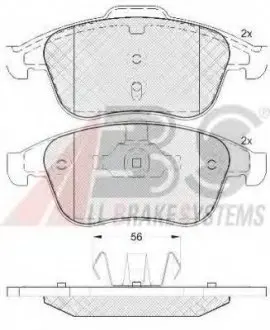 Тормозные колодки дисковые ABS A.B.S. 37744 (фото 1)