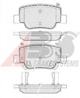 Тормозные колодки дисковые ABS A.B.S. 37735