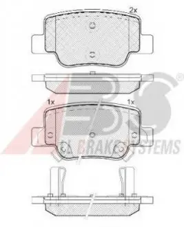 Тормозные колодки дисковые ABS A.B.S. 37735