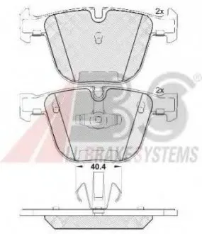 Тормозные колодки дисковые моз. ABS A.B.S. 37704