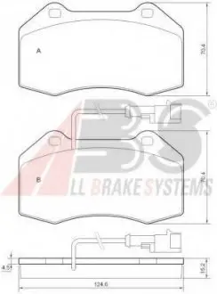 Тормозные колодки дисковые ABS A.B.S. 37688