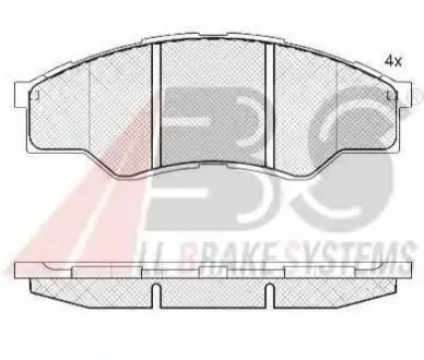 Тормозные колодки дисковые ABS A.B.S. 37684