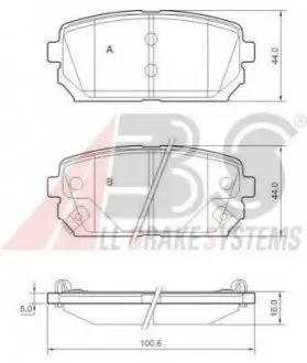 Тормозные колодки дисковые ABS A.B.S. 37621
