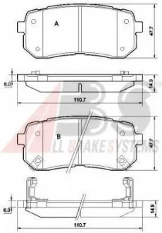 Тормозные колодки дисковые ABS A.B.S. 37619