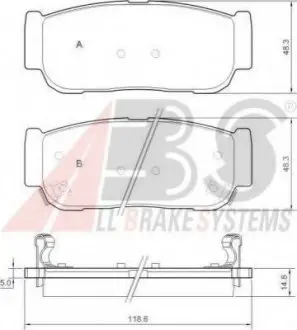 Тормозные колодки дисковые ABS A.B.S. 37567