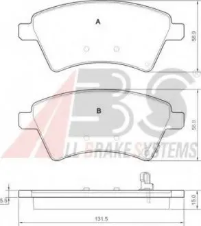 Тормозные колодки дисковые ABS A.B.S. 37532
