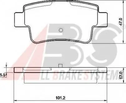Тормозные колодки дисковые ABS A.B.S. 37513
