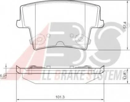 Тормозные колодки дисковые ABS A.B.S. 37512