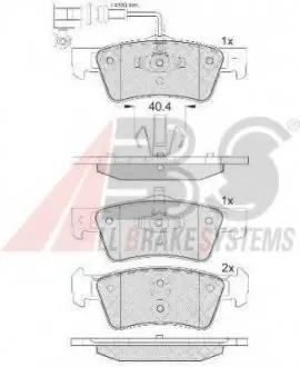 Тормозные колодки дисковые ABS A.B.S. 37494