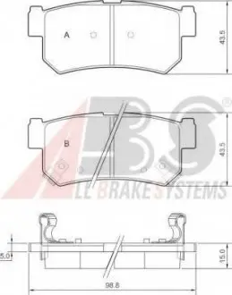 Тормозные колодки дисковые ABS A.B.S. 37460