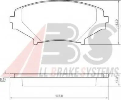 Тормозные колодки дисковые ABS A.B.S. 37472