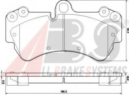 Тормозные колодки дисковые ABS A.B.S. 37445