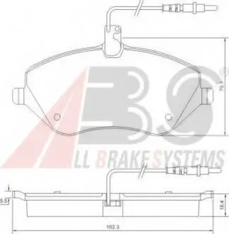 Тормозные колодки дисковые ABS A.B.S. 37431