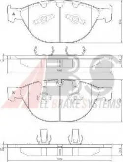 Тормозные колодки дисковые ABS A.B.S. 37370