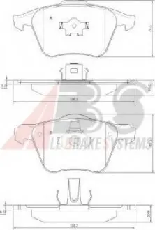 Тормозные колодки дисковые ABS A.B.S. 37344