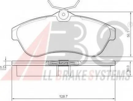 Тормозные колодки дисковые ABS A.B.S. 37308