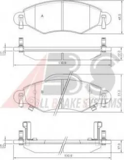 Тормозные колодки дисковые ABS A.B.S. 37309 (фото 1)