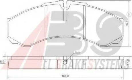 Тормозные колодки дисковые ABS A.B.S. 37299