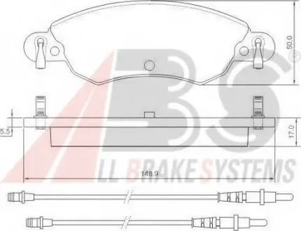 Тормозные колодки дисковые ABS A.B.S. 37278