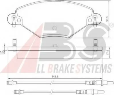 Тормозные колодки дисковые ABS A.B.S. 37277
