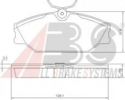 Тормозные колодки дисковые ABS A.B.S. 37138 (фото 1)