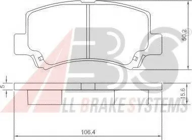 Тормозные колодки дисковые ABS A.B.S. 37086 (фото 1)