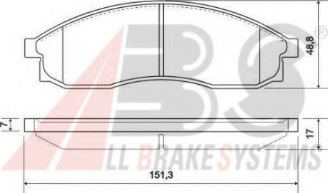 Тормозные колодки дисковые ABS A.B.S. 36862