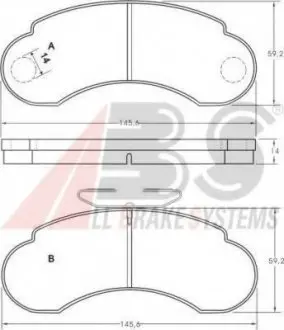 Тормозные колодки дисковые ABS A.B.S. 36828