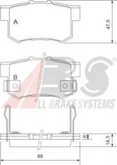 Тормозные колодки дисковые ABS A.B.S. 36758