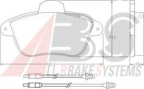 Тормозные колодки дисковые ABS A.B.S. 36765