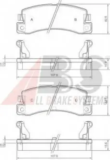 Тормозные колодки дисковые ABS A.B.S. 36604