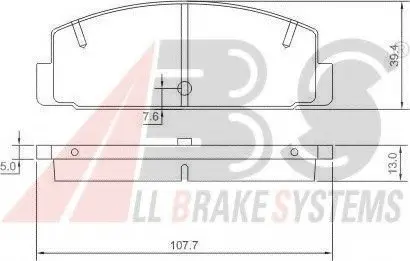 Гальмівні колодки зад. Mazda 323/626 94-04 (akebono) A.B.S. A.B.S. 36571