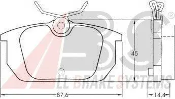Тормозные колодки дисковые ABS A.B.S. 36188