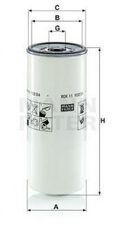 Фильтр топливный WDK 11 102/24 MANN WDK1110224 (фото 1)