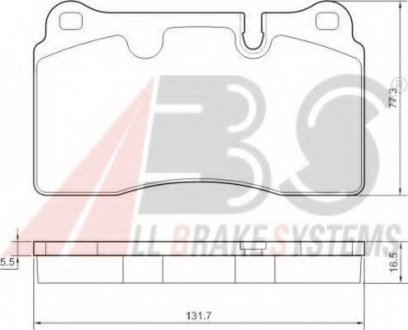 Тормозные колодки дисковые ABS A.B.S. 37712