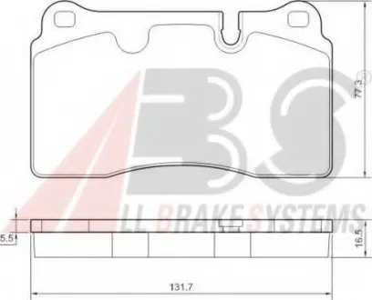 Тормозные колодки дисковые ABS A.B.S. 37712 (фото 1)