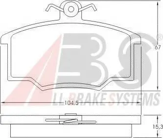 Тормозные колодки дисковые ABS A.B.S. 36532