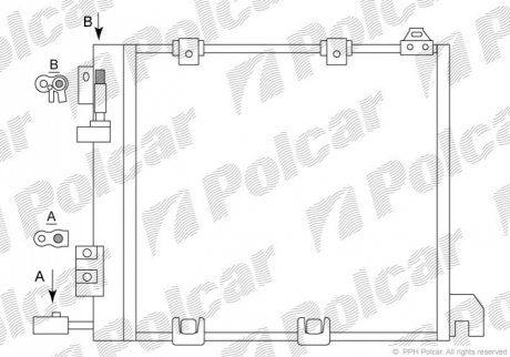Радиатор кондиционера Polcar 5508K8C2S