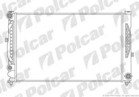 Радиаторы охлаждения 630x410x34 A/P мех. КПП=M AC=(+/-) VOLKSWAGEN AUDI SKODA (ZJ) Polcar 132408A5