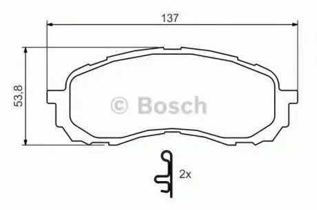 Гальмівні колодки дискові SUBARU Impreza 1,5-1,6 00-07 BOSCH 0986494373
