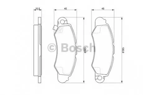 Тормозные колодки дисковые SUZUKI Swift 1.0i,1.3i -04 BOSCH 0986424804 (фото 1)