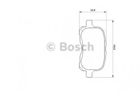 Комплект тормозных колодок, дисковый тормоз BOSCH 0986424692