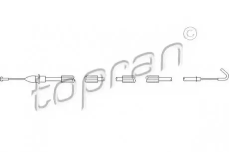Трос, замок дверей TOPRAN TOPRAN / HANS PRIES 113434 (фото 1)