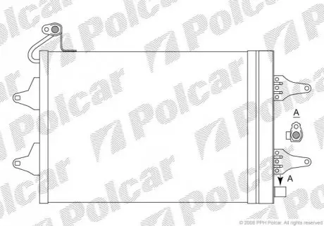 Радиаторы кондиционера 510x360x16 A/A пайка C КПП=M AC=(+) SKODA VOLKSWAGEN SEAT (PJ) Polcar 6913K8C1