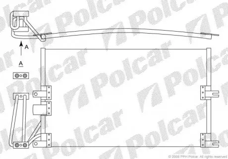 Радіатори кондиціонера 650x370x15 A/A паяння C КПП=M/A AC=(+) OPEL VECTRA B 95-99 (PJ) Polcar 5516K8C1