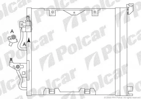 Радіатори кондиціонера 410 (360)x380 (365)x17 A/A паяння C КПП=M AC=(+) OPEL ASTRA H 04- 1686ccm Z17D Polcar 5509K8C4 (фото 1)