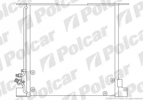 Радиаторы кондиционера 540x540x19 A/A пайка C КПП=M/A AC=(+) MERCEDES VITO/V-KLASSE (638) 2299ccm 60 Polcar 5012K8C1