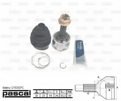 Шарнирный комплект, приводной вал PASCAL G15052PC