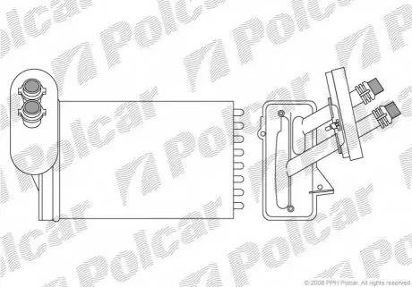 Радиаторы обогрева 234x158x42 A/P мех. SEAT AUDI VOLKSWAGEN SKODA (ZJ) 9541N8-1 Polcar 9541N81