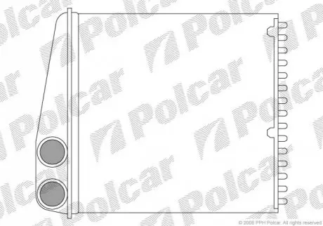 Радиаторы обогрева 170x170x31 A/A пайка AC=(+/-) NISSAN MICRA 03- (PJ) 2707N8-2 Polcar 2707N82